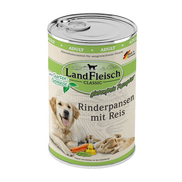 LandFleisch Hund Classic Rinderpansen mit Reis & Gartengemüse 6 x 400gVorschaubild