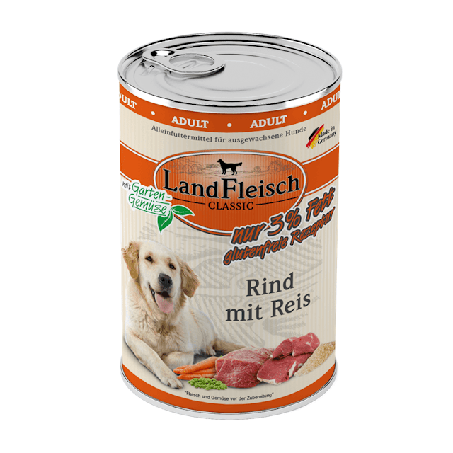 LandFleisch Hund Classic Rind mit Reis & Gartengemüse extra mager 6 x 400gVorschaubild