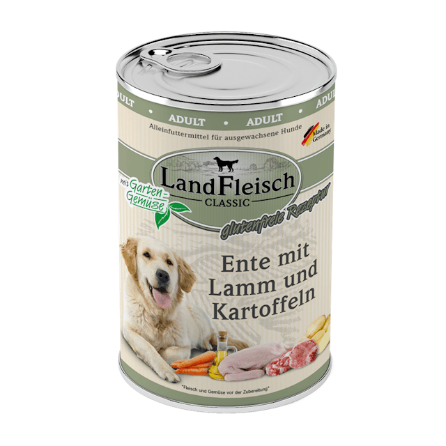 LandFleisch Hund Classic Ente mit Lamm & Kartoffeln 6 x 400gVorschaubild