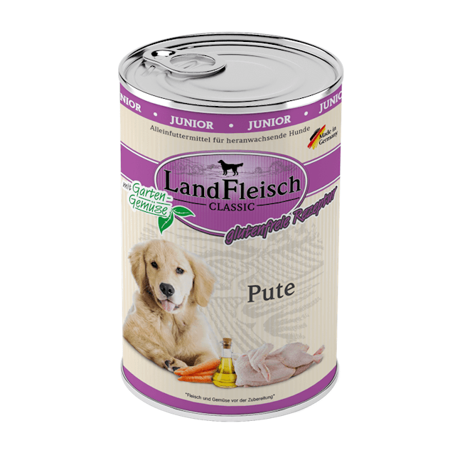 LandFleisch Hund Classic Junior Pute mit Gartengemüse 6 x 400gVorschaubild