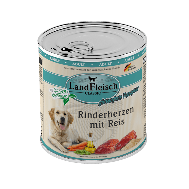 LandFleisch Hund Classic Rinderherzen mit Reis & Gartengemüse 6 x 800gVorschaubild