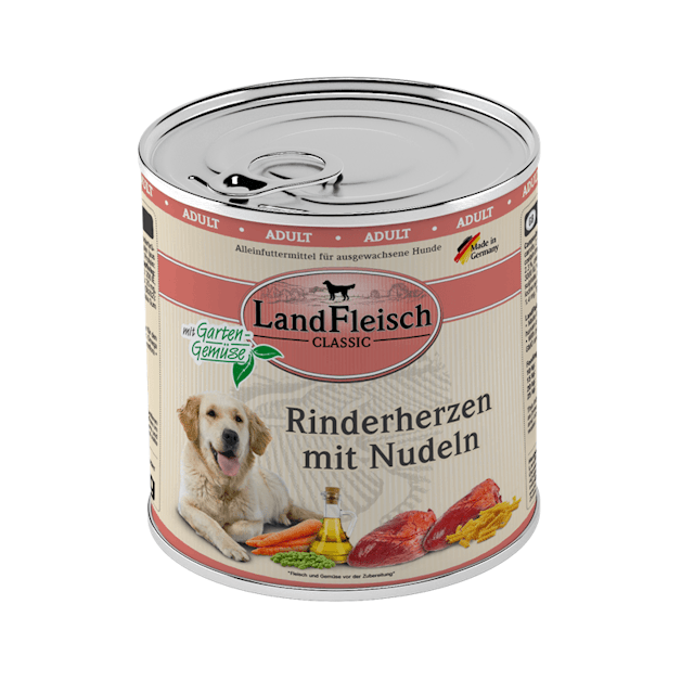 LandFleisch Hund Classic Rinderherzen mit Nudeln & Gartengemüse 6 x 800gVorschaubild