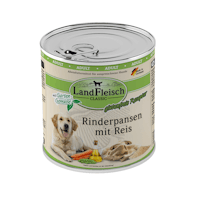 LandFleisch Hund Classic Rinderpansen mit Reis &gartengemüse 6x800g