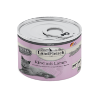 LandFleisch Katze Adult Pastete Rind & Lamm 6x195g