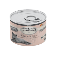 LandFleisch Katze Adult Pastete Rind & Pute 6x195g