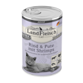 LandFleisch Katze Adult Pastete mit Rind, Pute & Shrimps 6 x 400gVorschaubild