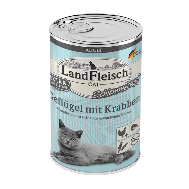 LandFleisch Katze Adult Schlemmertopf mit Geflügel & Krabben 6 x 400gVorschaubild