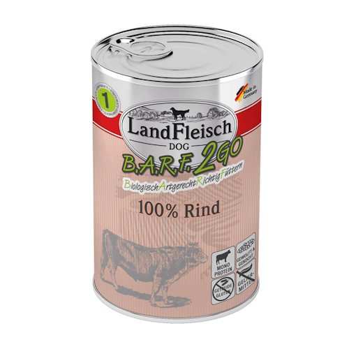 LandFleisch Hund B.A.R.F.2GO 100 %  400g