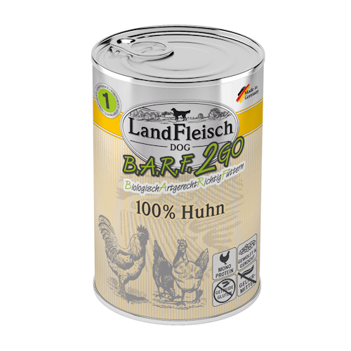 LandFleisch Hund B.A.R.F.2GO 100 %  400g