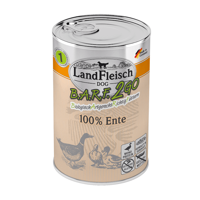 LandFleisch Hund B.A.R.F.2GO 100% von der Ente 6 x 400gVorschaubild