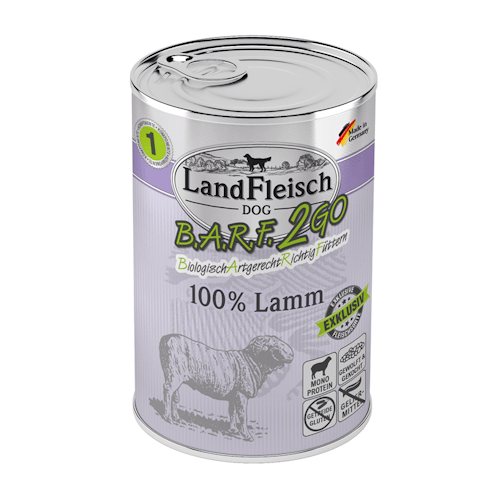 LandFleisch Hund B.A.R.F.2GO 100 %  400g