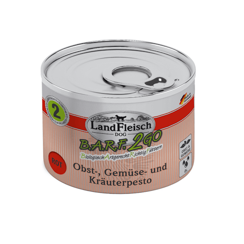 LandFleisch Hund B.A.R.F.2GO Obst-, Gemüse und Kräuterpesto 200g