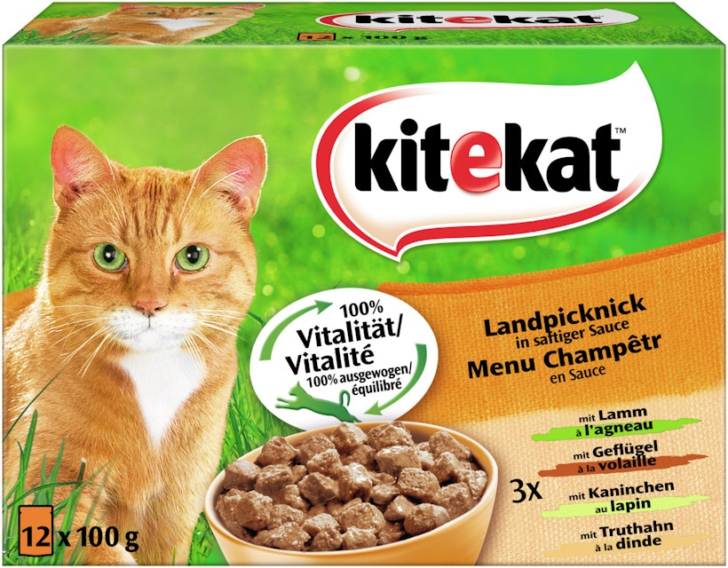 KITEKAT in Sauce 12 x 100 Gramm Katzennassfutter LandpicknickVorschaubild