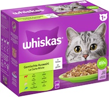 Whiskas 1+ Gemischte Auswahl in Gelee Multipack 12 x 85 Gramm Katzennassfutter