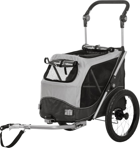 TRIXIE Fahrrad-Anhänger faltbar grau/schwarz