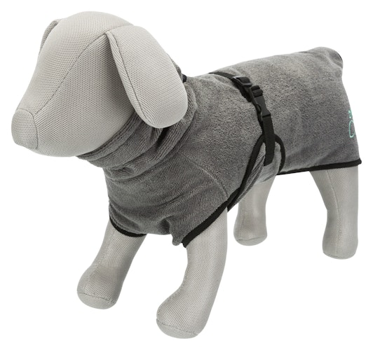 TRIXIE Bademantel für Hunde grau