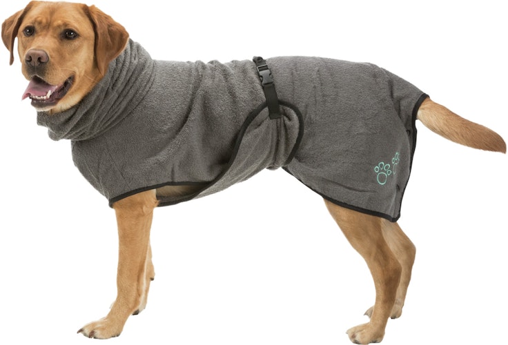 TRIXIE Bademantel für Hunde grau