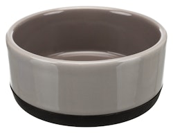 TRIXIE Keramiknapf mit Gummirand 0,4l grau
