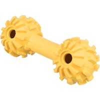 TRIXIE Hantel mit Schelle Naturgummi 17 cm gelb Hundespielzeug