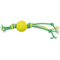 TRIXIE Ball mit Tau TPR/Polyester ø 9 × 44 cm Hundespielzeug