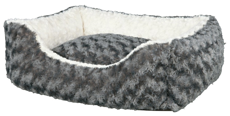 TRIXIE Kuschelbett Kaline 50 x 40 Centimeter grau/creme Katzenliegeplatz