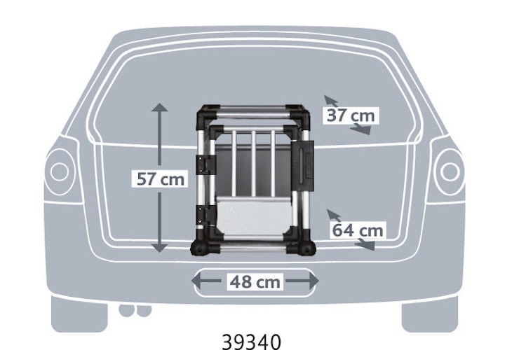 TRIXIE Transportbox Aluminium silber/hellgrau Transportbox