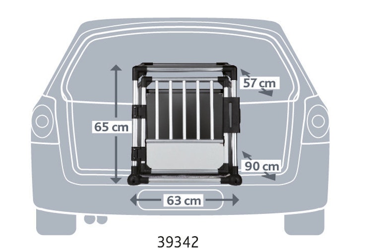 TRIXIE Transportbox Aluminium silber/hellgrau Transportbox