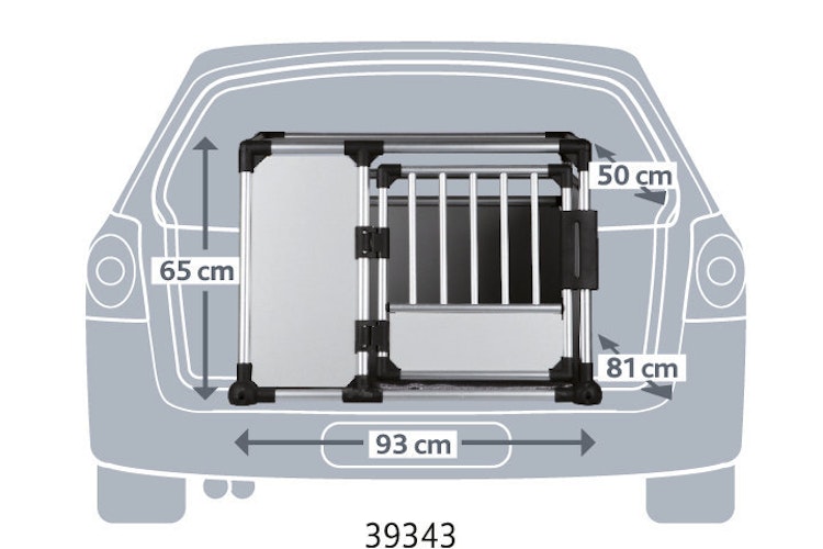 TRIXIE Transportbox Aluminium silber/hellgrau Transportbox