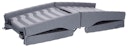 TRIXIE Hunde-Rampe 3-fach klappbar Kunststoff 39x150cm grau