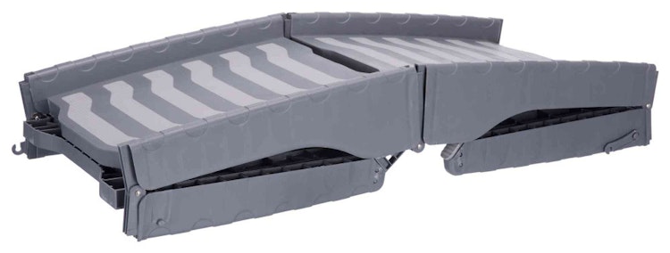 TRIXIE Hunde-Rampe 3-fach klappbar Kunststoff 39x150cm grau