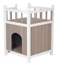 TRIXIE natura Cat's Home mit Balkon 45x45x65cm grau/weiß