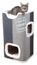TRIXIE Cat Tower Jorge 38 x 38 x 78 Centimeter anthrazit/lichtgrau/grau Kratzbaum
