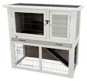 TRIXIE natura Kleintierstall mit Freilaufgehege 104x52x97cm grau/weiß