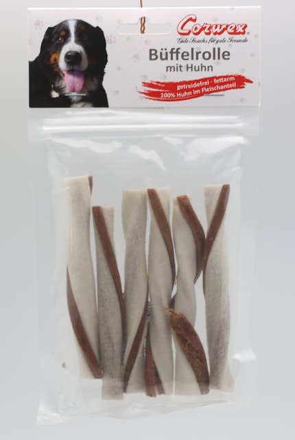 Corwex Büffelrolle mit Huhn HundekauartikelVorschaubild