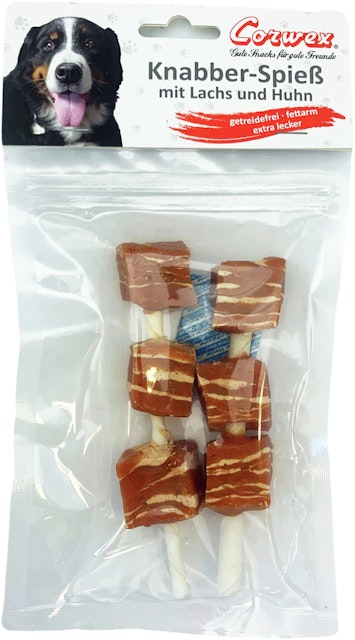 Corwex Knabberspieß mit Lachs und Huhn HundekauartikelVorschaubild