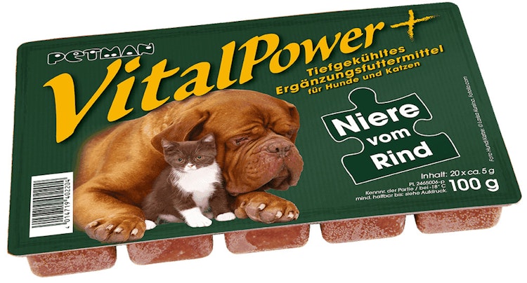 Petman VitalPower+ Niere Spezialfutter / Frostfutter für Hunde und Katzen
