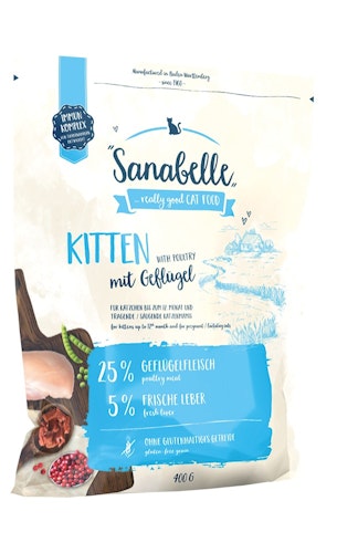 Sanabelle Kitten mit Geflügel Katzentrockenfutter
