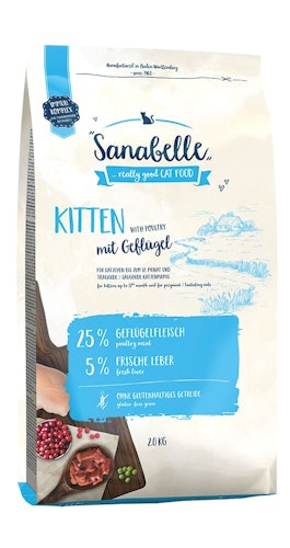 Sanabelle Kitten mit Geflügel Katzentrockenfutter