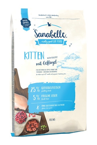 Sanabelle Kitten mit Geflügel Katzentrockenfutter