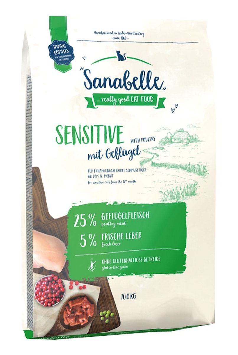 Sanabelle Sensitive mit Geflügel Katzentrockenfutter Sparpaket 2 x 10 Kilogramm