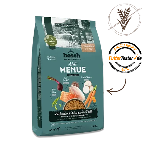 Bosch MENUE Adult Lachs und Forelle 1kg  Bild