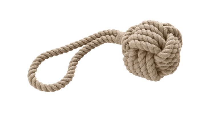 HUNTER Ball mit Schlaufe Inari beige Hundespielzeug