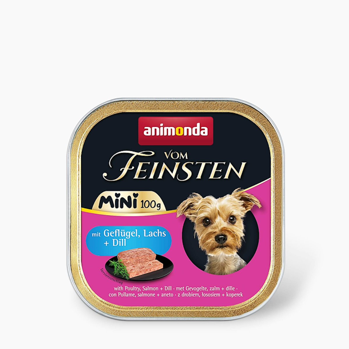 animonda 32x100g Mini Ad Gefl+Lachs+Dill vF Hundenassfutter