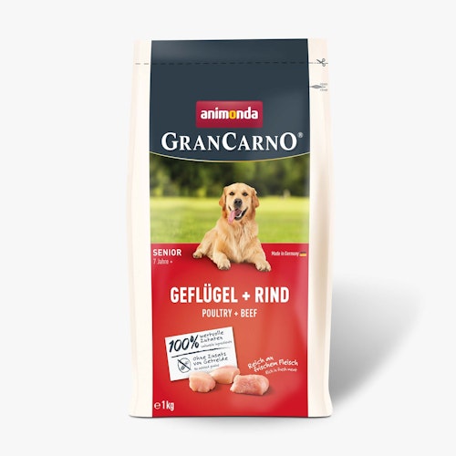 animonda Gran Carno  Senior Hunde Trockenfutter Geflügel+Rind