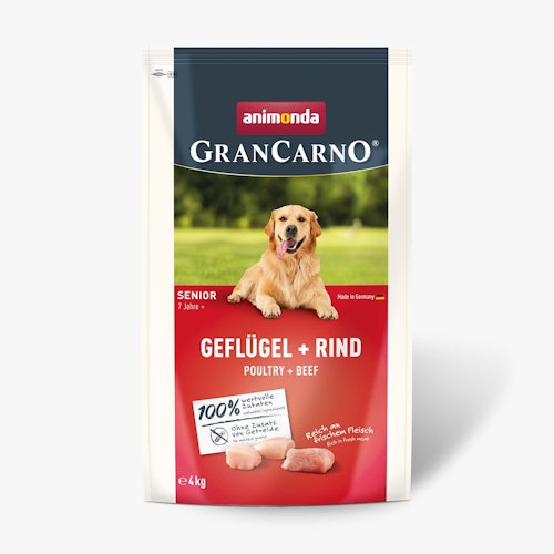 animonda Gran Carno  Senior Hunde Trockenfutter Geflügel+Rind