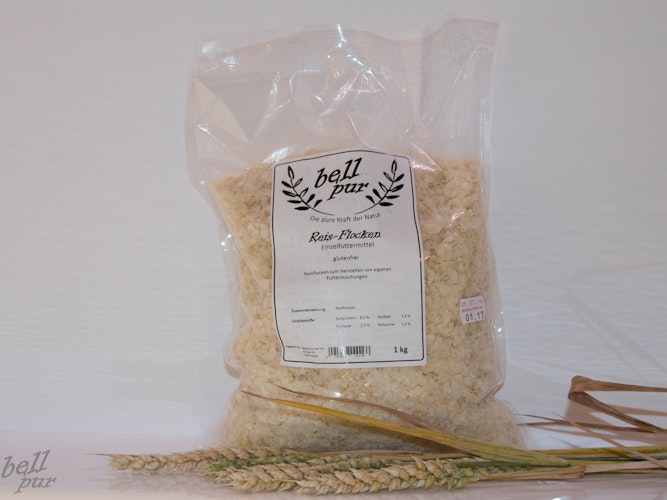 Bell Pur Reis Flocken 1kg Nahrungsergänzung für Hunde