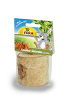 JR FARM Knabber-Holzrolle Karotte 150g Kleintiersnack