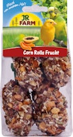JR FARM Birds Corn Rolls Frucht mit Halter (4 Stück) 90g Vogelsnack