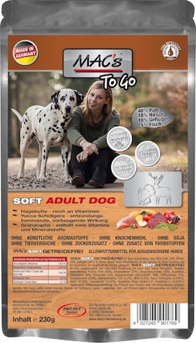 Macs Hund Soft To-Go Pute und Hirsch 230g Bild