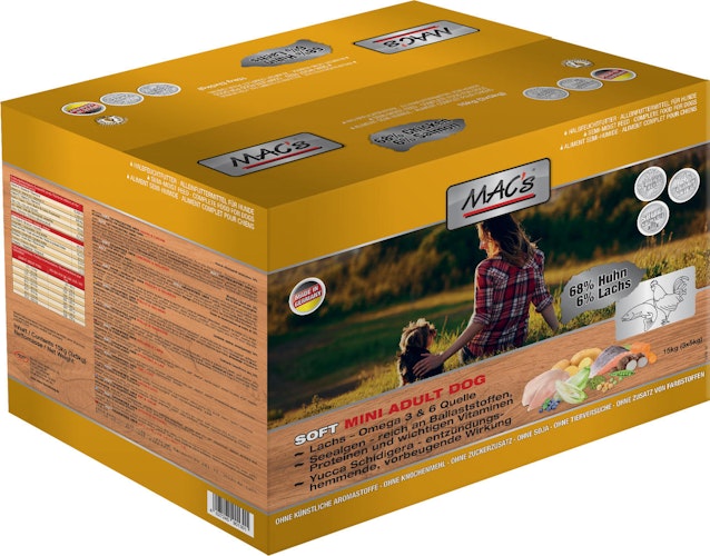 Macs Hund Soft Huhn und Lachs 15kg [3x5kg] Bild